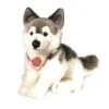 Hermann Teddy Peluche Chien Husky Assis 29 Cm