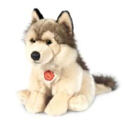 Hermann Teddy Peluche Loup Beige Et Gris - 29 Cm