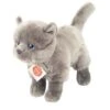 Hermann Teddy Chat Kartäuser Debout Peluche Gris Foncé 20 Cm