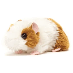 HERMANN® Teddy Peluche Cochon D'Inde Blanc/doré, 18 Cm