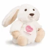 HERMANN® Teddy Peluche Lapin Poppi Blanc, 15 Cm