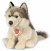 HERMANN® Teddy Peluche Loup Assis, 29 Cm