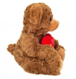 Peluches Rêve Promos Teddy HERMANN -Peluches Rêve Promos Teddy HERMANN ours en peluche marron avec coeur 20 cm 1