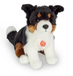 Peluche Border Collie Tricolore Assis - 30 Cm