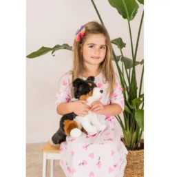 Peluche Border Collie Tricolore Assis - 30 Cm -Peluches Rêve Promos Teddy HERMANN peluche border collie tricolore assis 30 cm 3