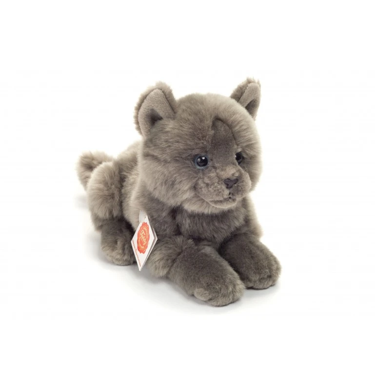 Peluche Chat Chartreux Couché - 20 Cm 2 Peluche Chat Chartreux Couché - 20 Cm – Image 2
