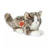Peluche Chat Gris Couché - 20 Cm