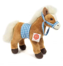 Peluche Cheval Debout Avec Selle - 23 Cm