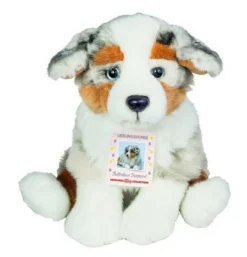 Peluche Chiot Berger Australien Assis - 22 Cm