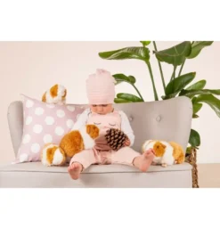Peluche Cochon D'Inde Doré Et Blanc - 20 Cm -Peluches Rêve Promos Teddy HERMANN peluche cochon d inde dore et blanc 20 cm 2