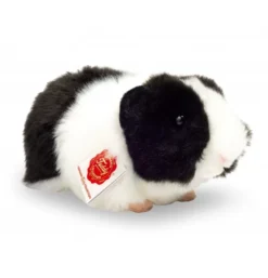 Peluche Cochon D'Inde Noir Et Blanc - 20 Cm