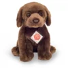 Peluche Labrador Assis Marron Foncé - 25 Cm