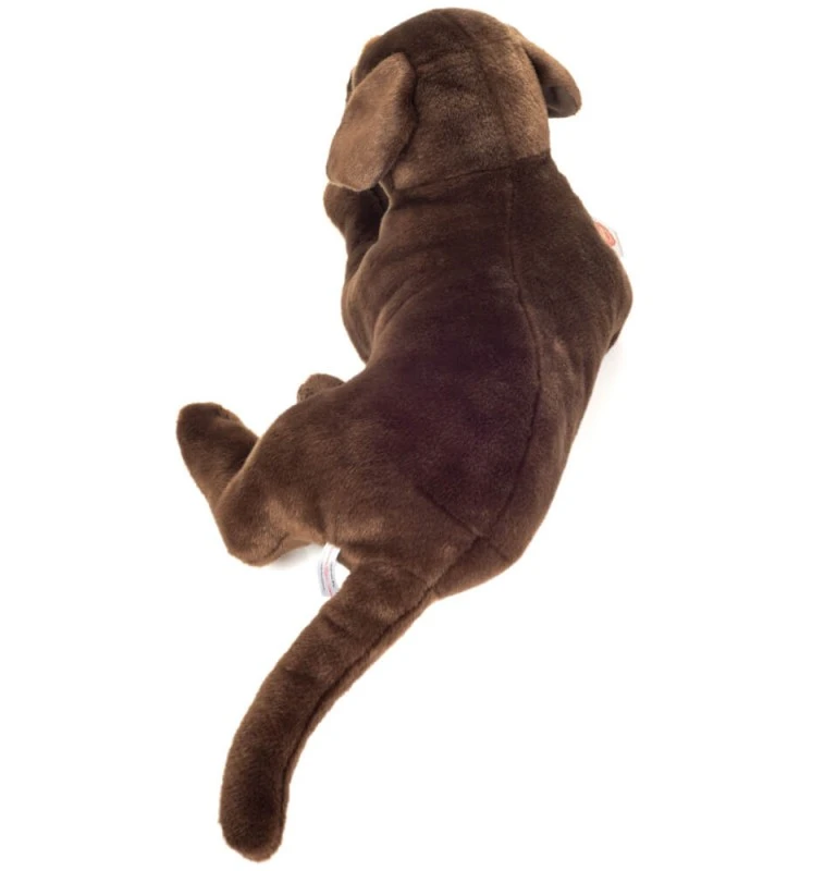 Peluche Labrador Couché Brun Chocolat - 50 Cm 3 Peluche Labrador Couché Brun Chocolat - 50 Cm – Image 3