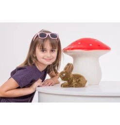 Peluche Lapin Assis Marron - 19 Cm