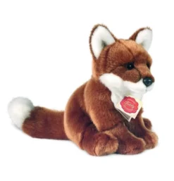 Peluche Renard Roux Assis - 20 Cm
