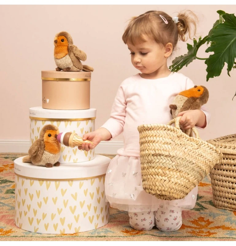 Peluche Rouge-gorge - 15 Cm 2 Peluche Rouge-gorge - 15 Cm – Image 2