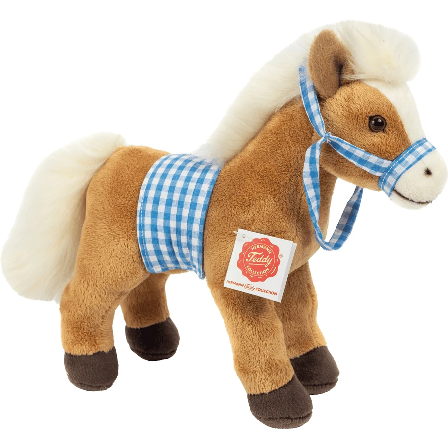 Teddy HERMANN ® Cheval Debout Avec Selle, 23 Cm 1 Teddy HERMANN ® Cheval Debout Avec Selle, 23 Cm