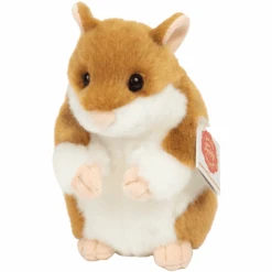 Teddy HERMANN ® Hamster Beige - Blanc, 16 Cm