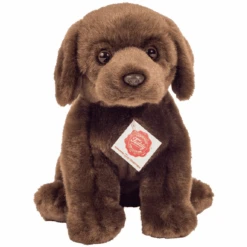 Teddy HERMANN ® Labrador Assis Brun Foncé 25 Cm