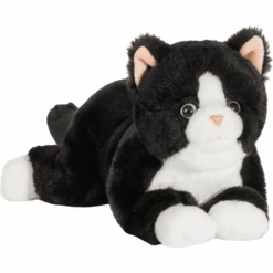 Teddy HERMANN® Peluche Articulée Chat Noir 30 Cm