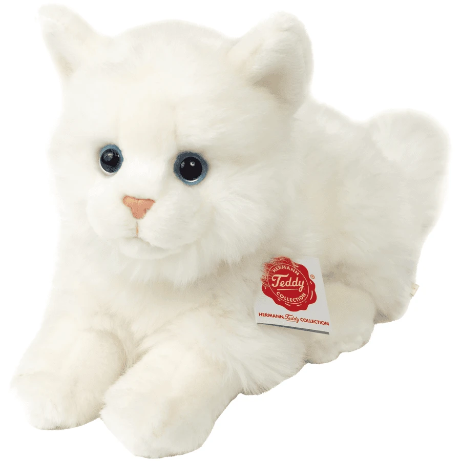 Teddy HERMANN® Peluche Chat British Shorthair Blanc, 20 Cm 1 Teddy HERMANN® Peluche Chat British Shorthair Blanc, 20 Cm