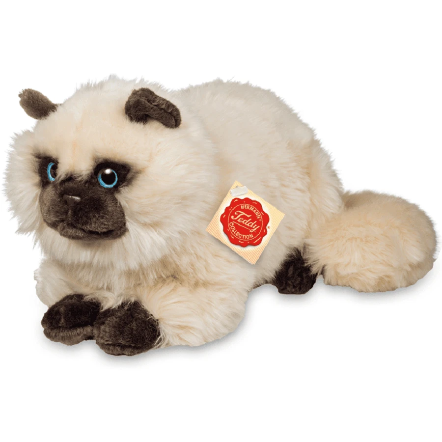 Teddy HERMANN® Peluche Chat Siamois Couché 36 Cm 1 Teddy HERMANN® Peluche Chat Siamois Couché 36 Cm