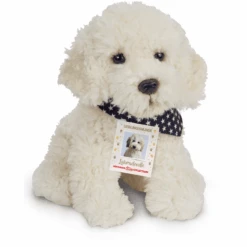 Teddy HERMANN® Peluche Chien Labradoodle Assis 28 Cm