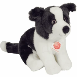 Teddy HERMANN® Peluche Chiot Border Collie Assis 25 Cm