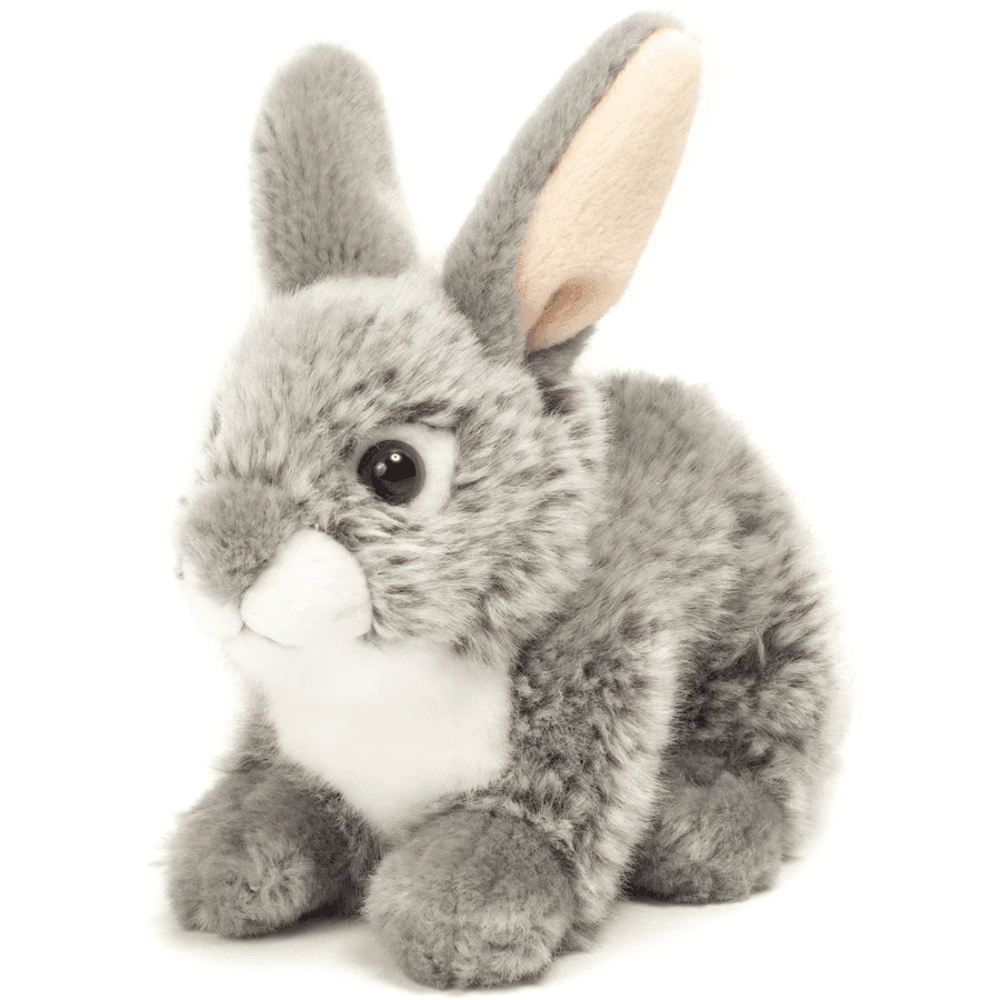 Teddy HERMANN® Peluche Lapin Assis Gris 18 Cm 1 Teddy HERMANN® Peluche Lapin Assis Gris 18 Cm